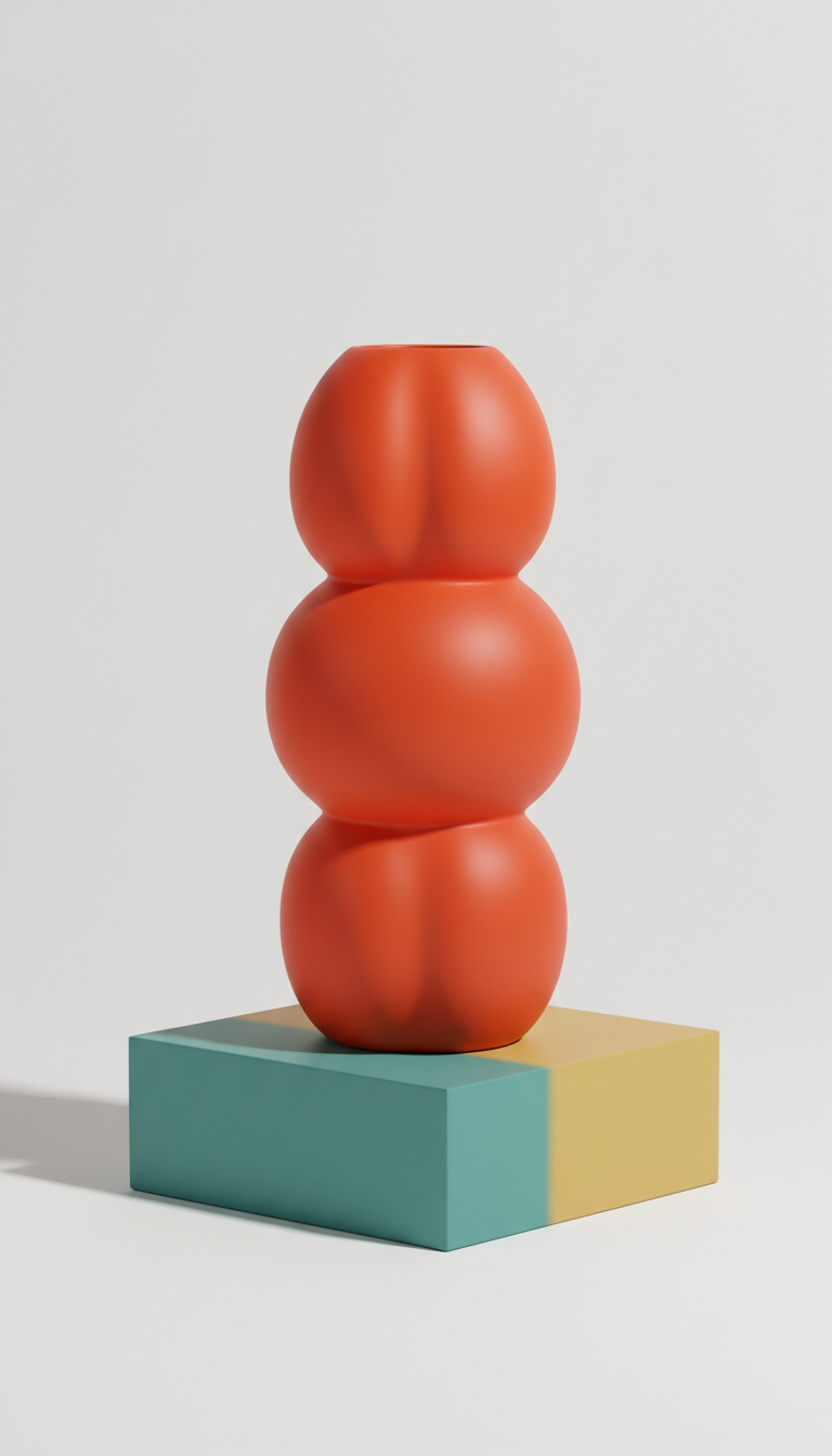 Statement Vase in Urban Tangerine