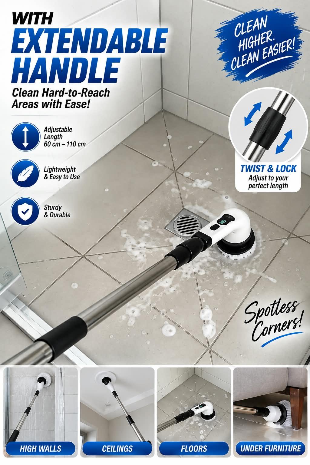 Spin Scrubber - Cordless Electric Cleaning Brush